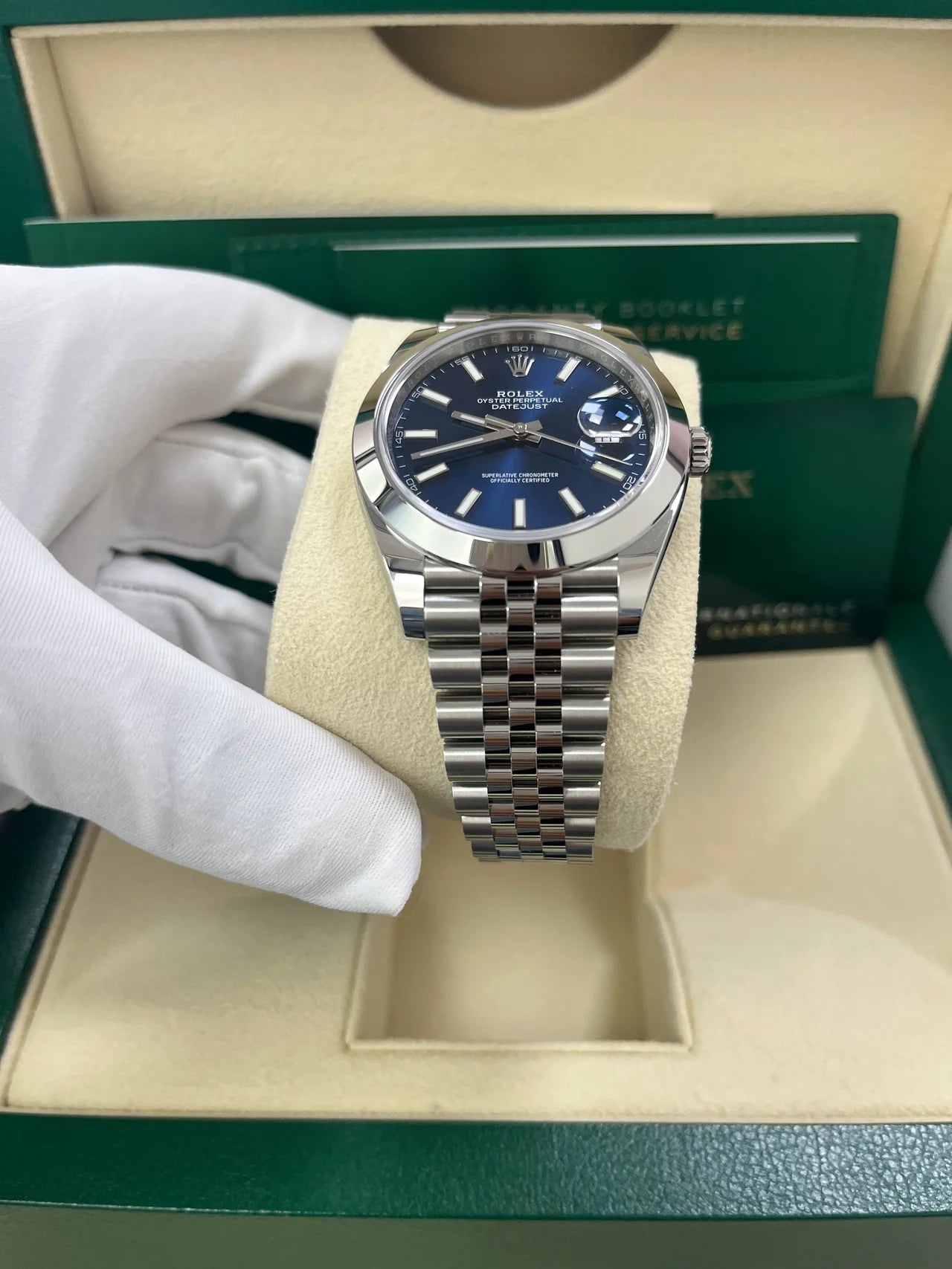 Datejust 41 mm Blu Jubilee Ghiera Liscia