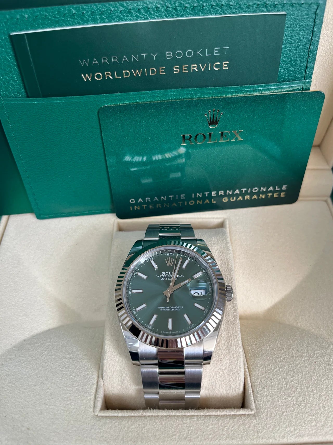 Datejust 41 mm Verde Oyster