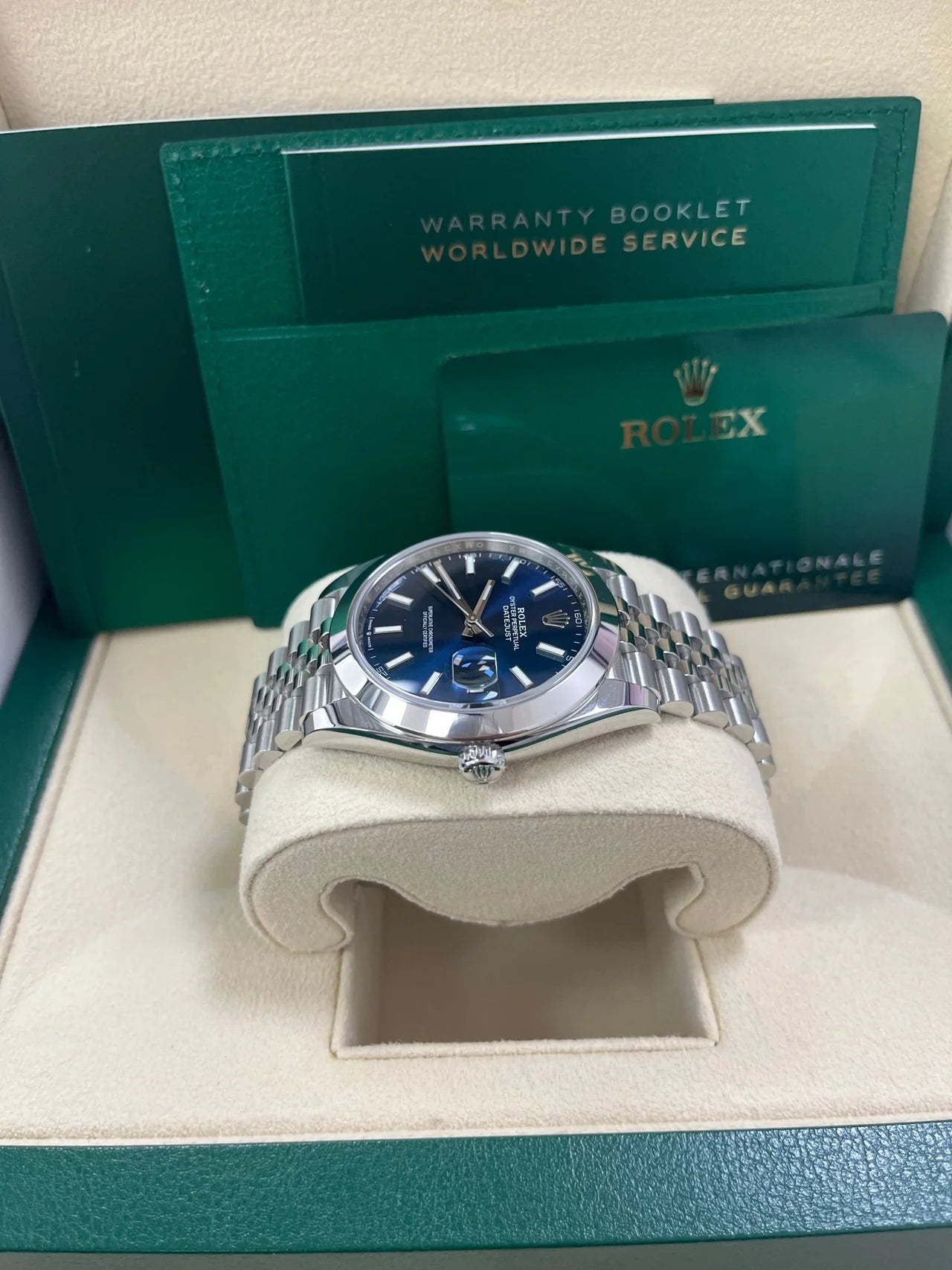 Datejust 41 mm Blu Jubilee Ghiera Liscia